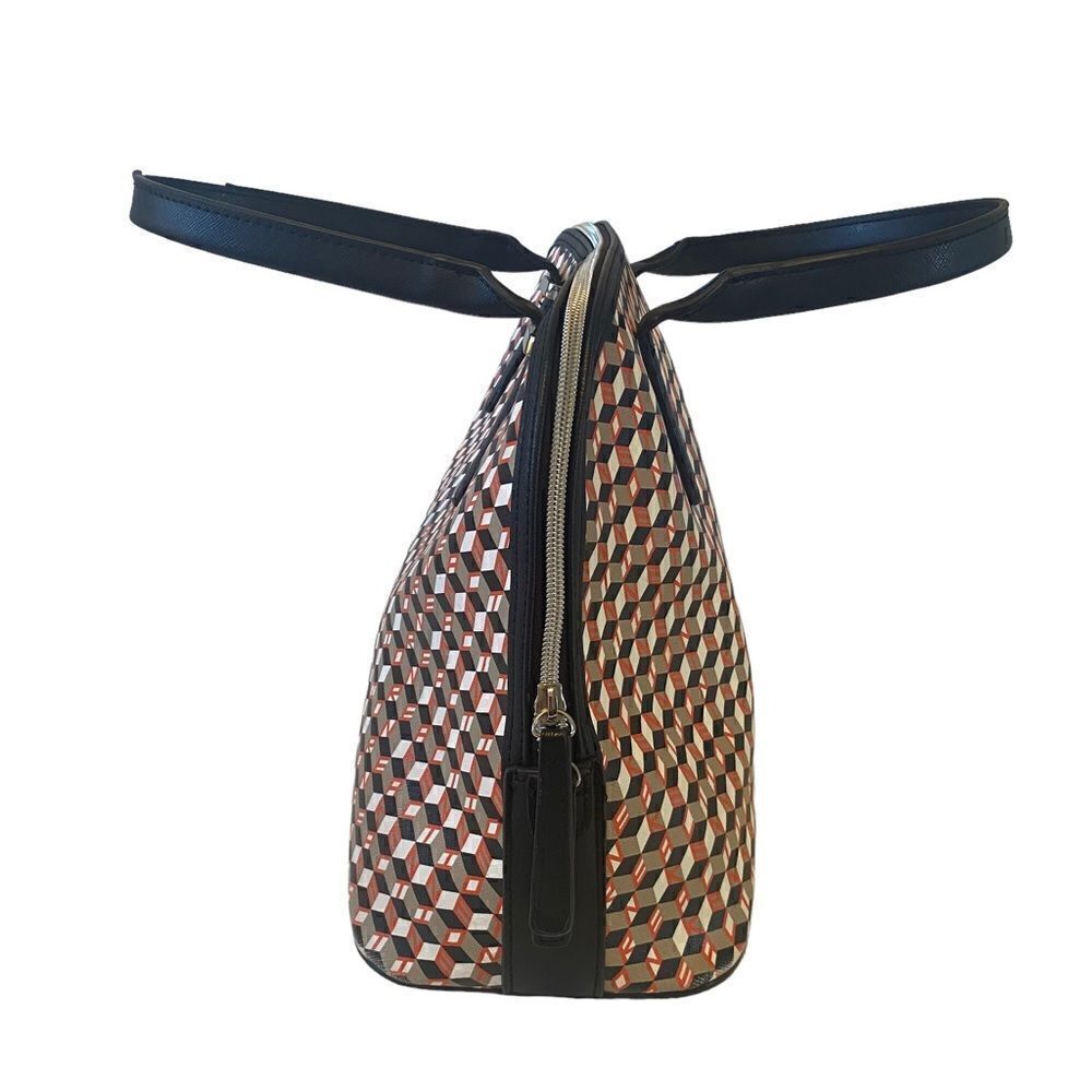 Kenneth Cole Reaction Geometric Print Satchel. - Picture 3 of 10
